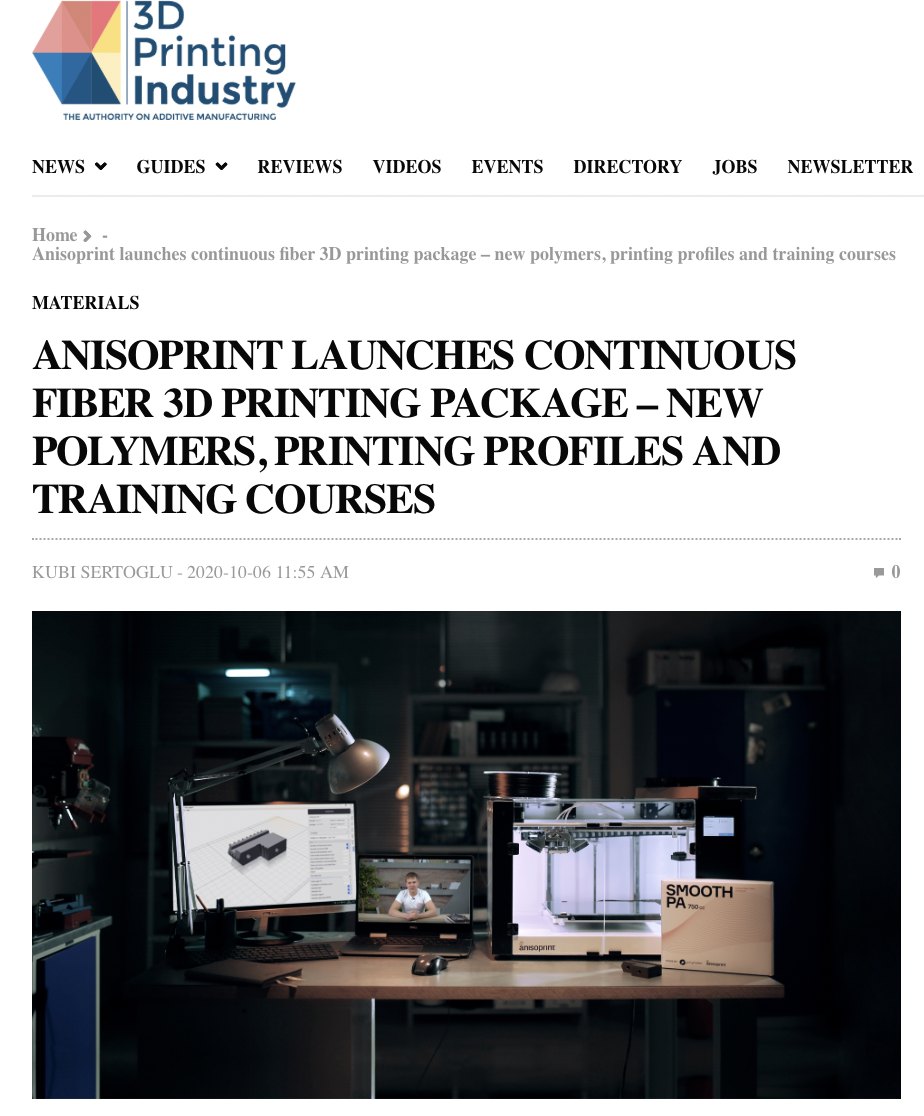 Публикация в 3D Printing Industry